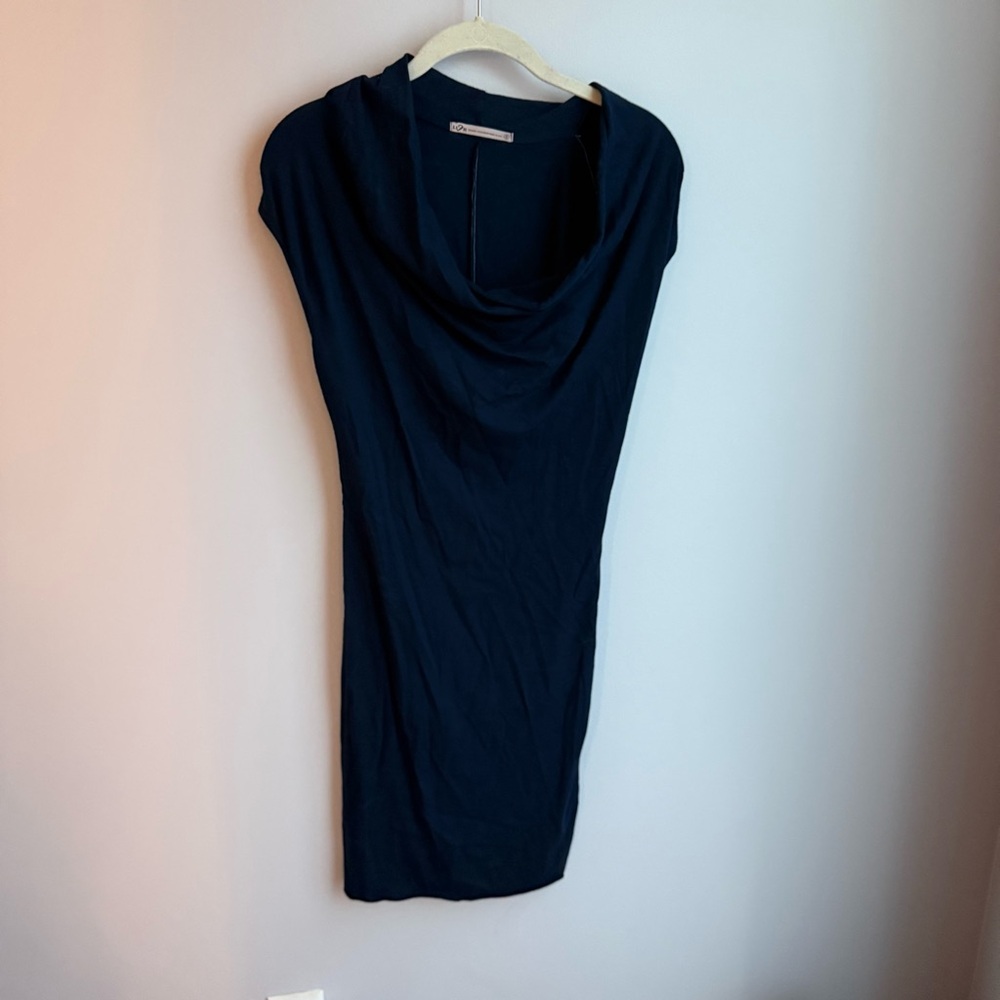 LVR Navy Cowl Neck Dress